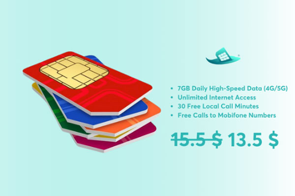 Viefone Vietnam Tourist SIM Cards: Only 380,000 VND (~14,93 USD)/Full package